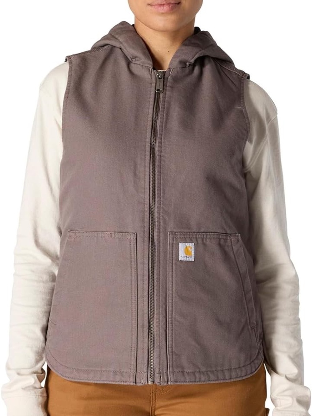 NWT Carhartt Women’s Insulated Washed Duck Hooded Vest